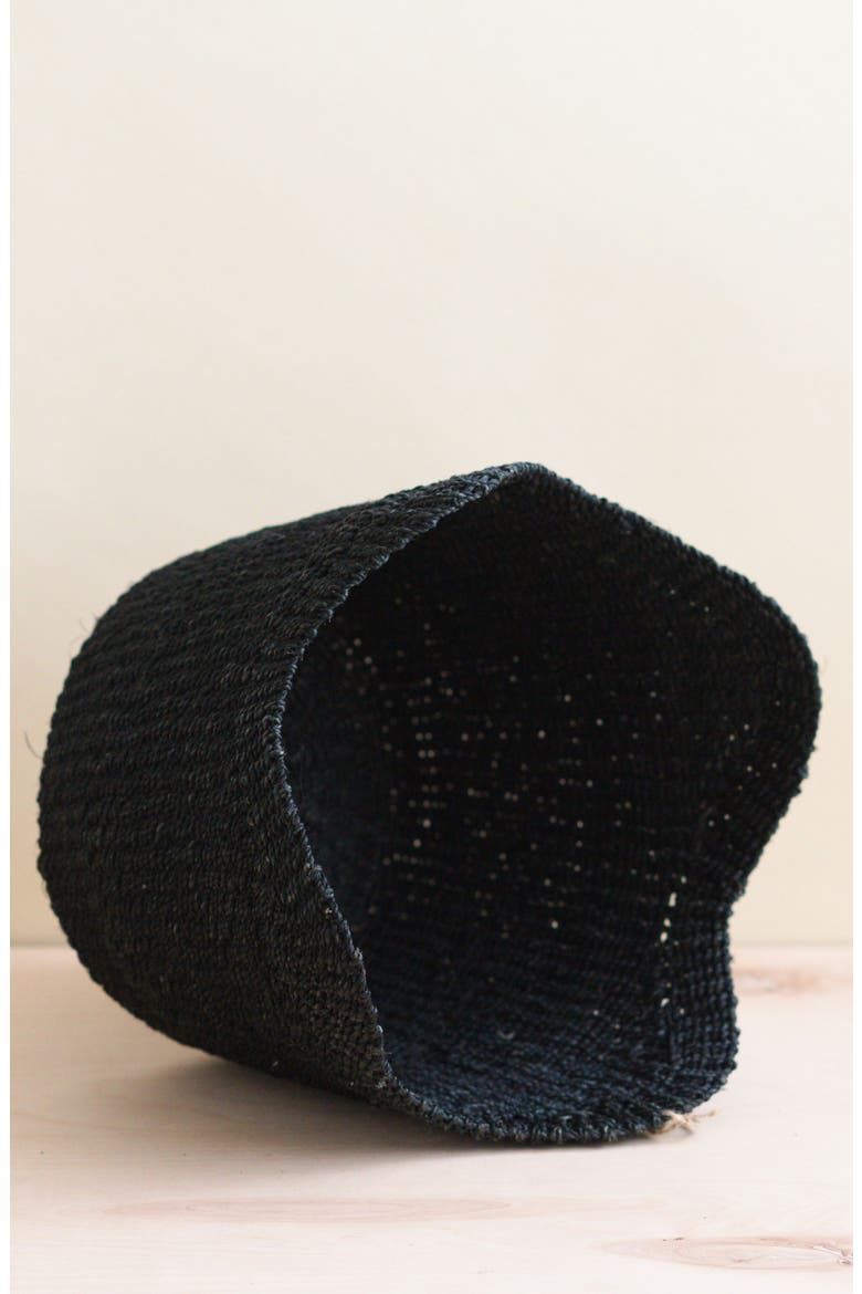 Scallop Edge Storage Basket, Alternate, color, Black