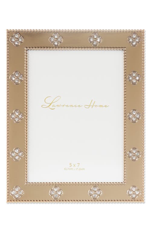 Lawrence Frames Crystal Clover Picture Frame In Gold