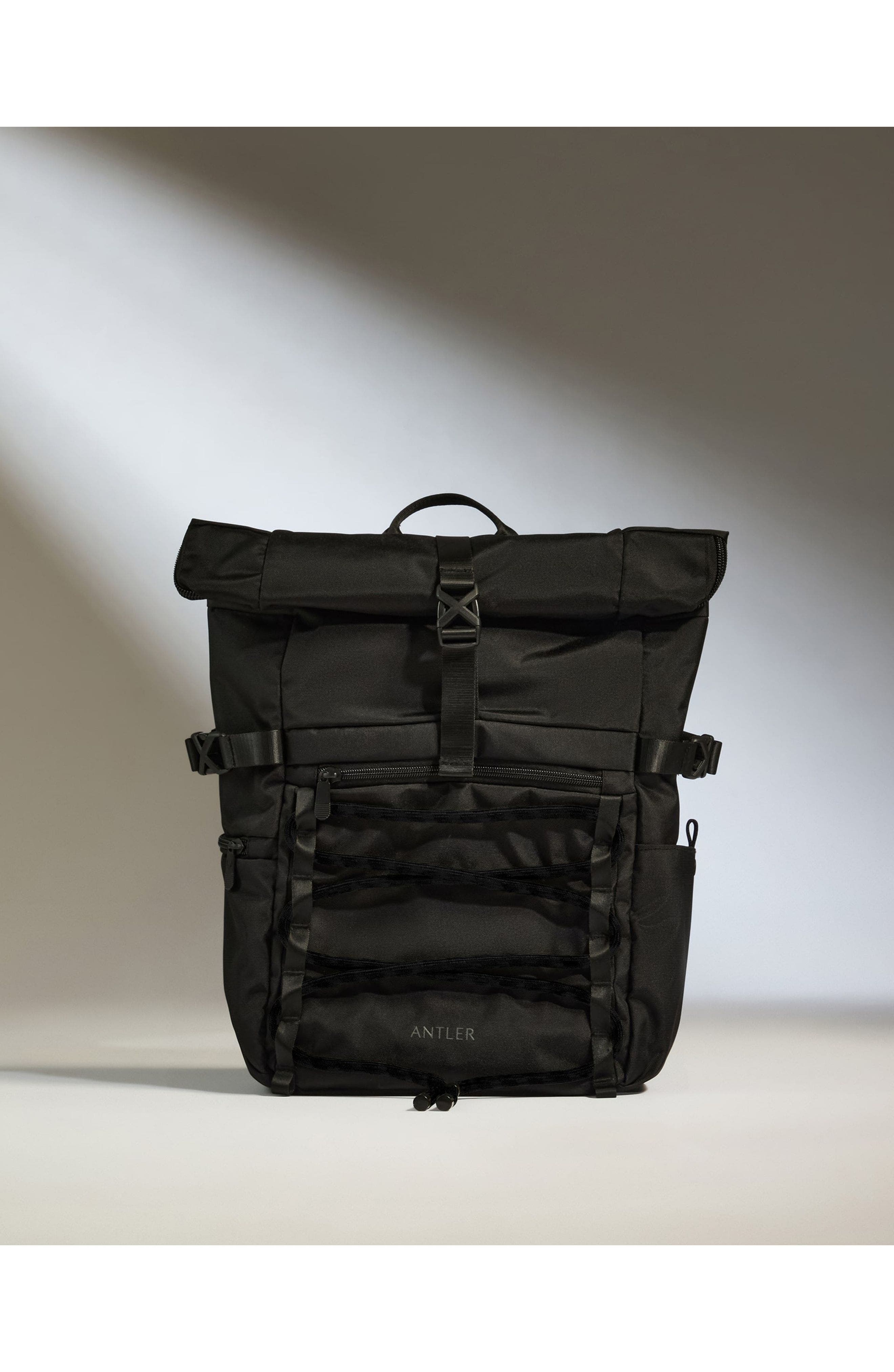 ANTLER Discovery Roll Top Backpack, Alternate, color, Black