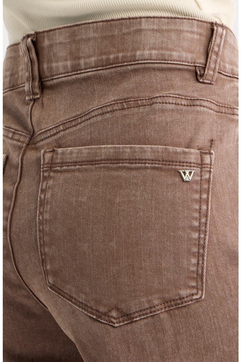 Sam High Waist Wide Leg Jeans, Alternate, color, WASHED DARK WALNUT