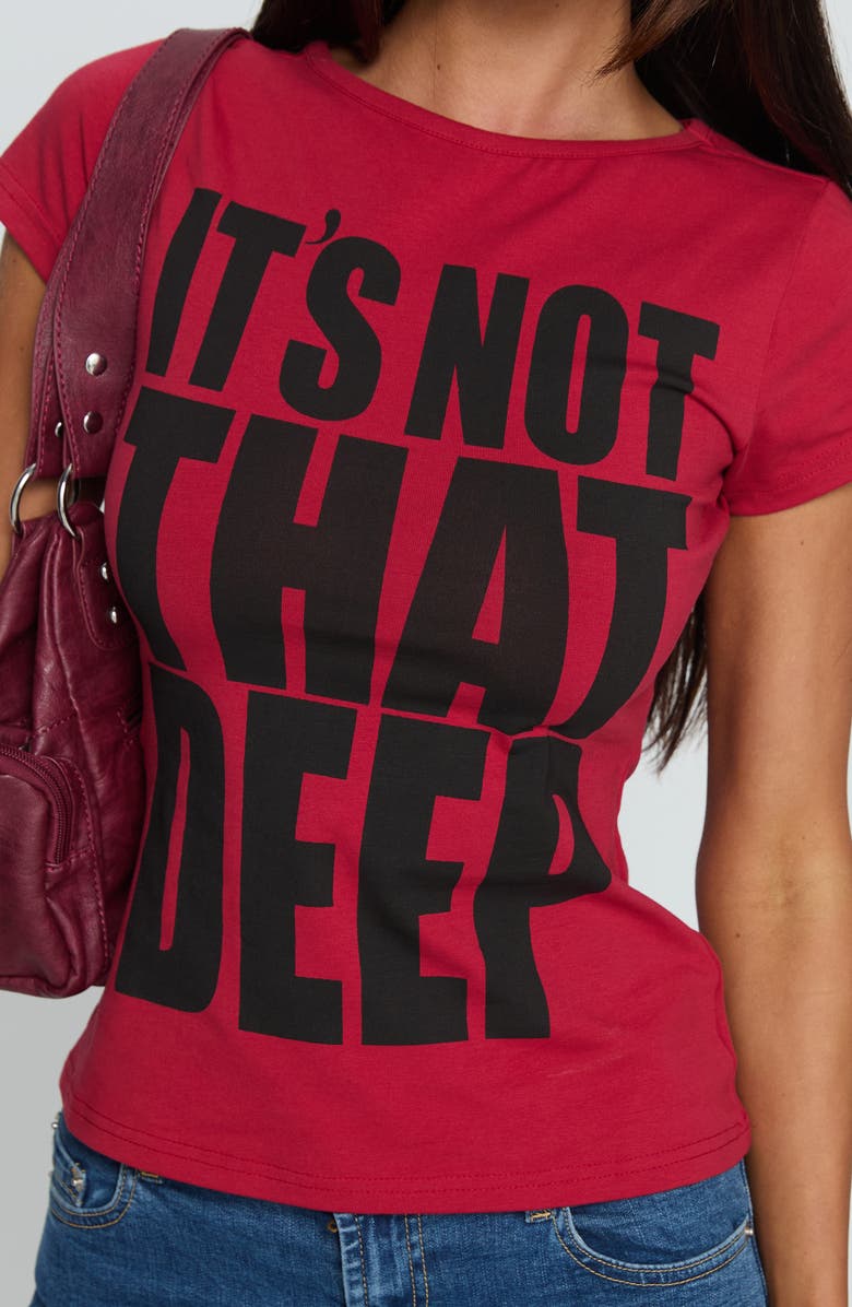 Princess Polly It's Not That Deep Graphic Baby Tee, Alternate, color,