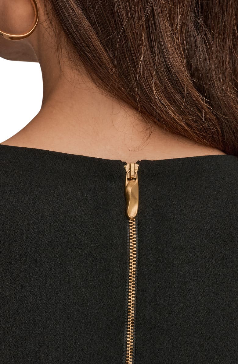 Donna Karan New York Ruffle Detail Dress, Alternate, color, Black