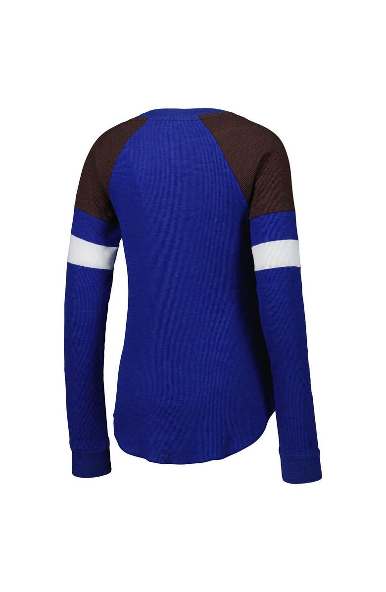G-III 4HER BY CARL BANKS Women's G-III 4Her by Carl Banks Royal Kyle Busch Action Tri-Blend Thermal Raglan Long Sleeve T-Shirt, Alternate, color, Royal
