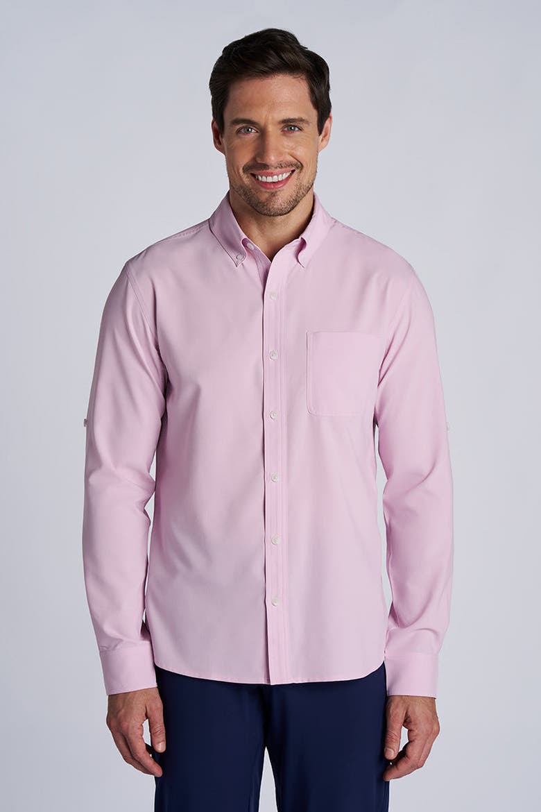 Men's Aricia Long Sleeve Shirt, UPF 50+ Sun Protection, Alternate, color, Powder Pink