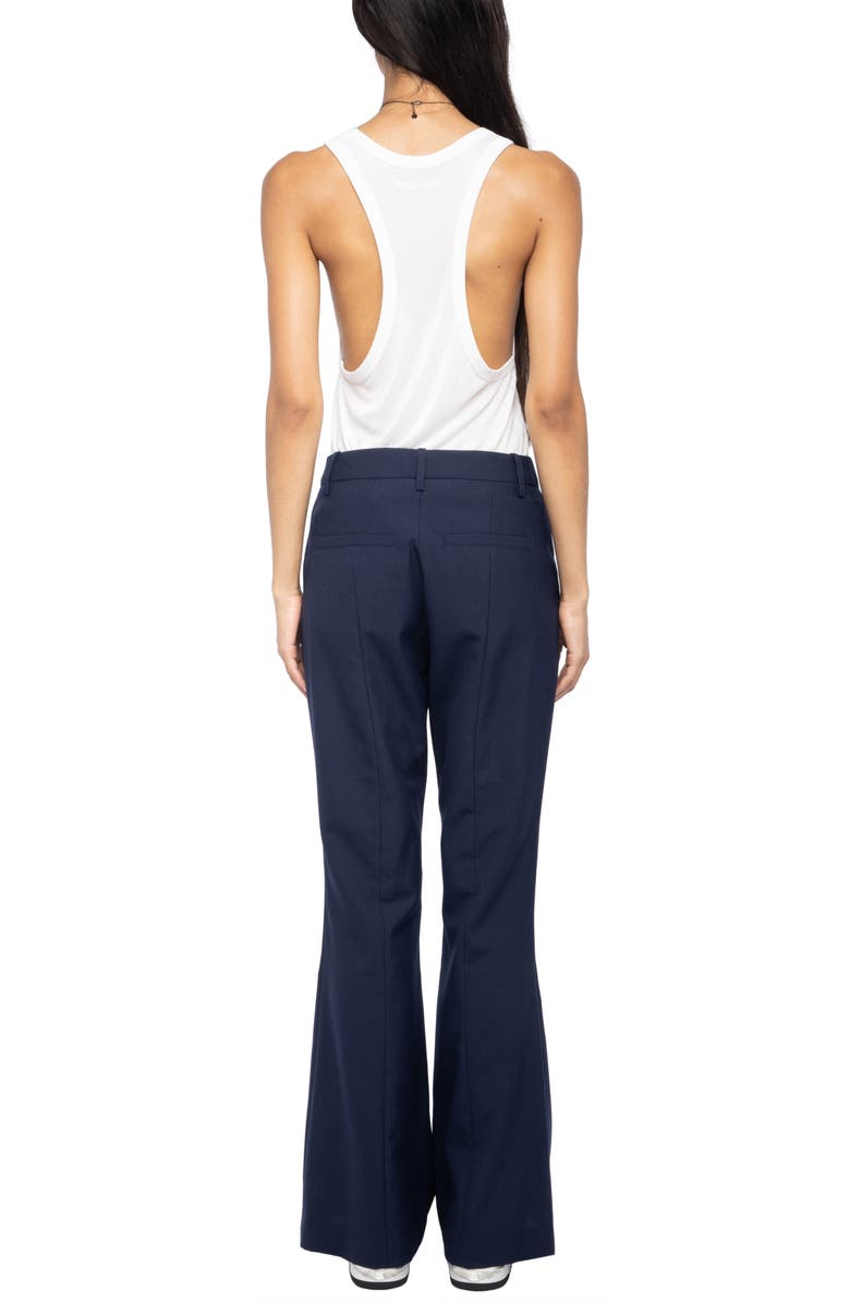 Zadig & Voltaire Prevy Tailleur Flare Leg Pants, Alternate, color, Blueberry