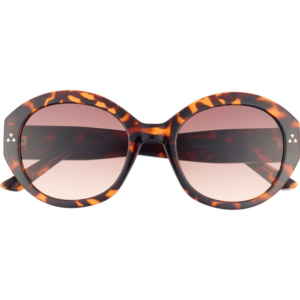 Guess 54mm Square Sunglasses In Dark Havana/gradient Brown