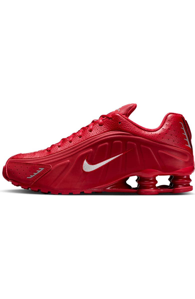 Nike Shox R4 Sneaker, Alternate, color, Gym Red/ Metallic Silver