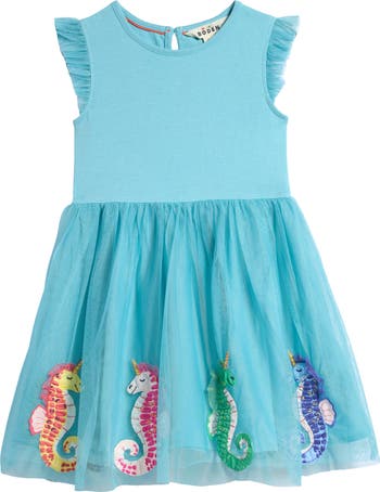 knee length dresses for ladies Mini Rodini Seahorse Dress 80/86 (12-18 Months) – Second Snuggle Preloved main image 0