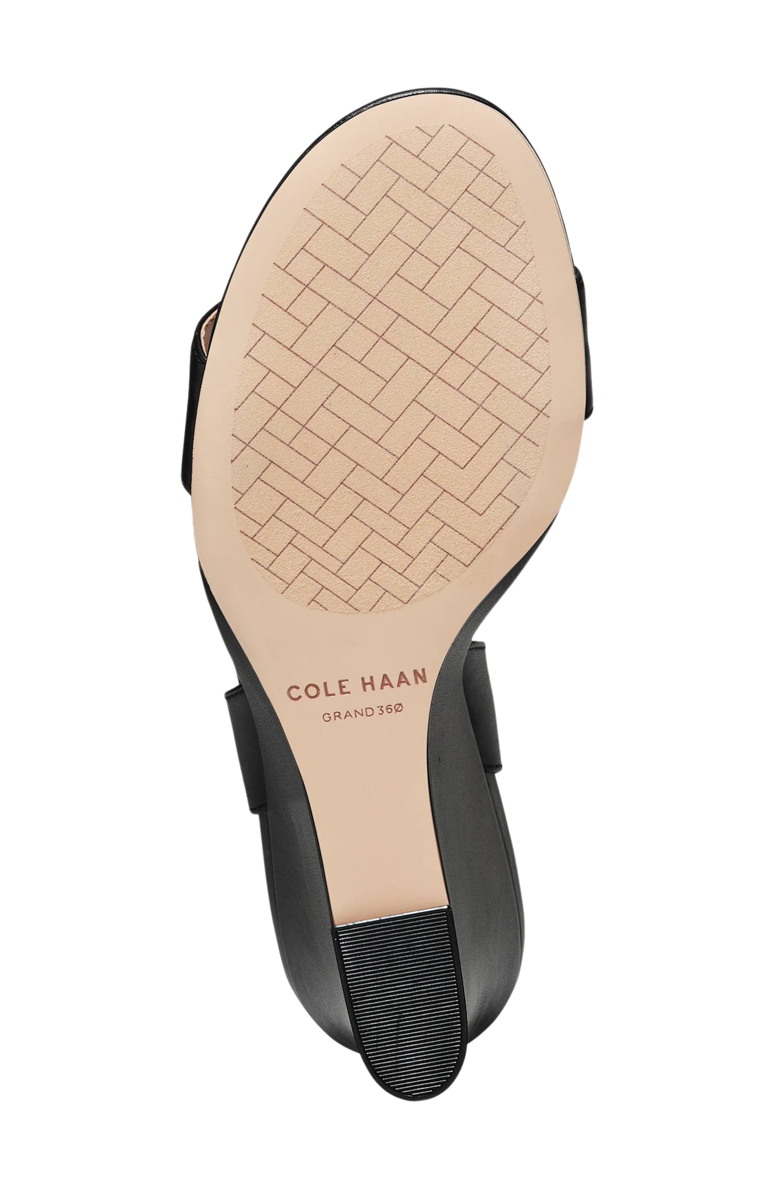 Cole Haan Josie Wedge Sandal, Alternate, color, Black Leather