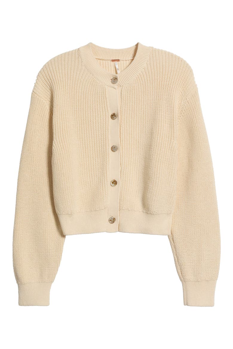 Vienna Rib Button Front Cardigan, Main, color, IVORY