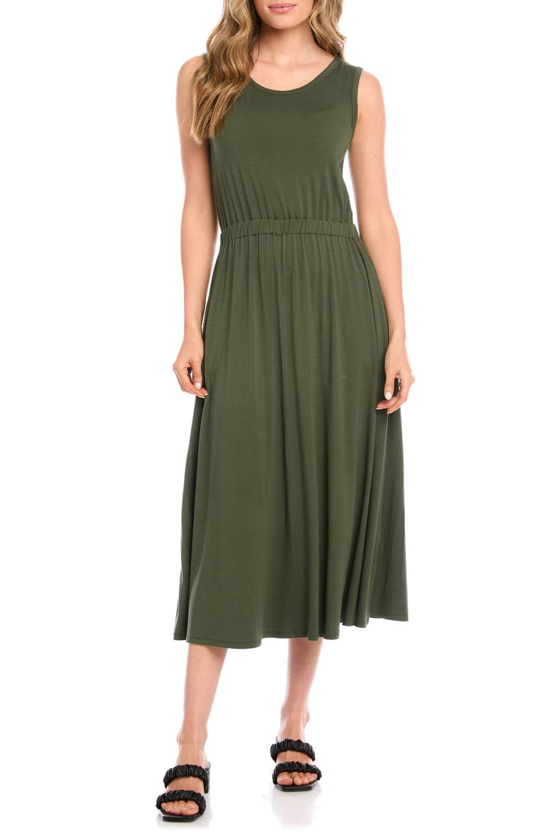 Artisan Jersey Midi Dress, Main, color, OLIVE