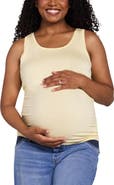 MOTHERHOOD MATERNITY Scoop Neck Side-Ruched Maternity Tank Top