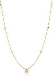 Roberto Coin Diamond & Bead Station Necklace