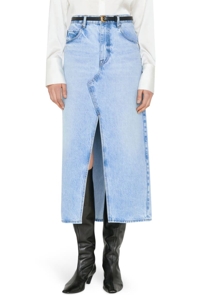 The Midaxi Denim Skirt, Main, color, BAINES