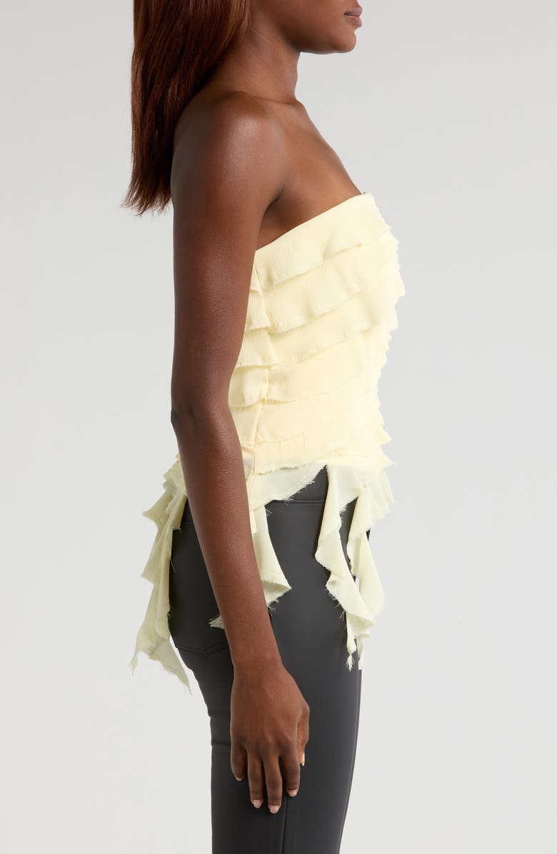 Mistress Rocks Ruffle Strapless Top, Alternate, color, Vanilla