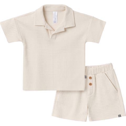 Johnny Collar and Shorts Set
