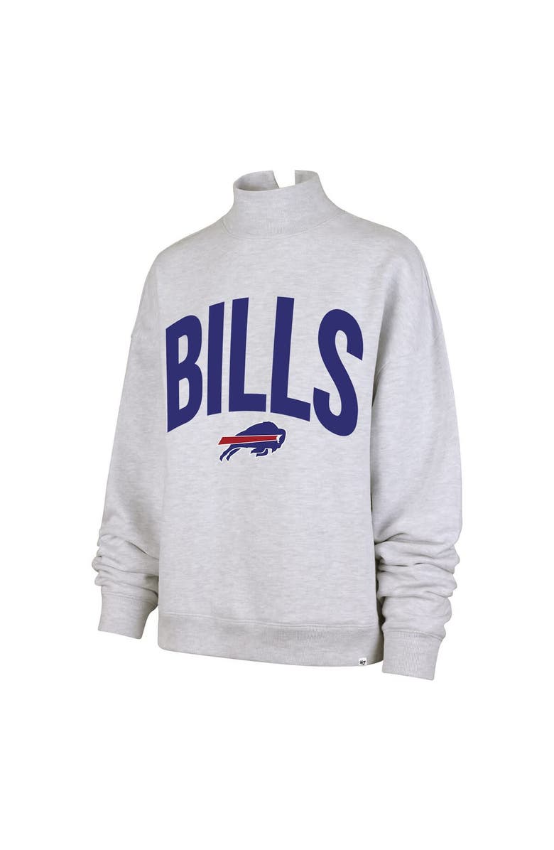 '47 Women's '47  Gray Buffalo Bills Subtle Muse Mock Neck Sweatshirt, Alternate, color, Gray