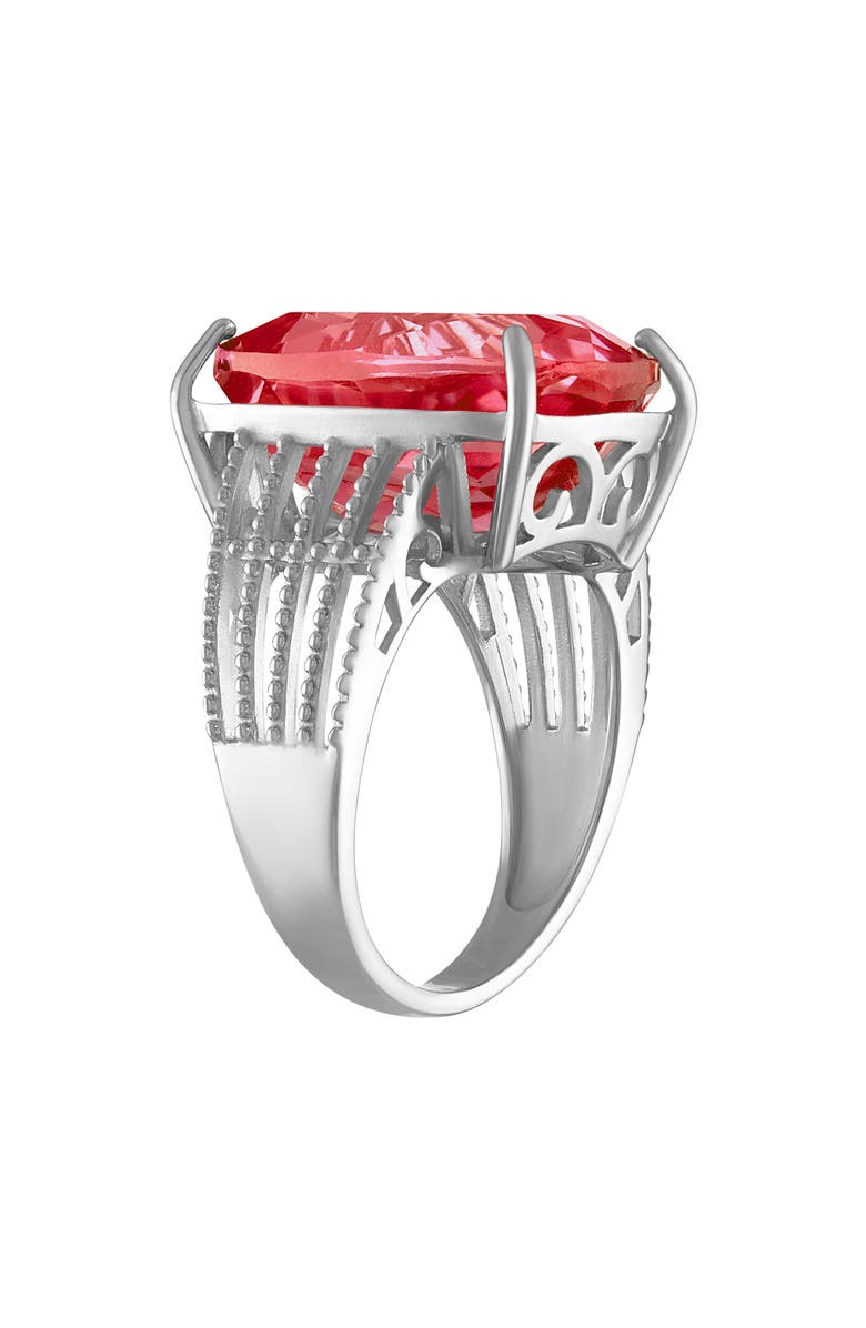 FZN Sterling Silver Sapphire Cocktail Ring, Alternate, color, White