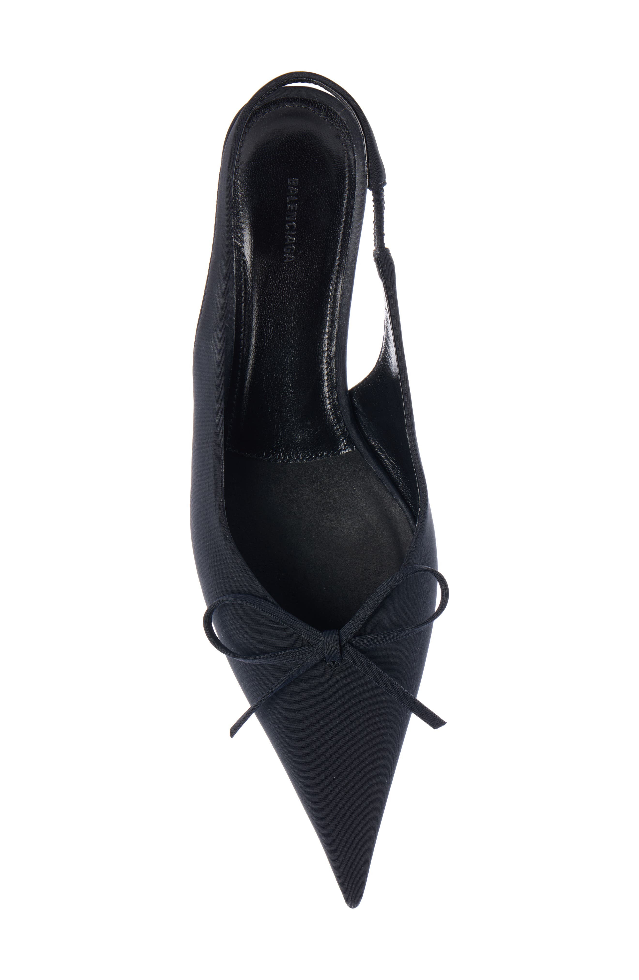Balenciaga Knife Bow Kitten Heel Pointed Toe Slingback Pump, Alternate, color, 