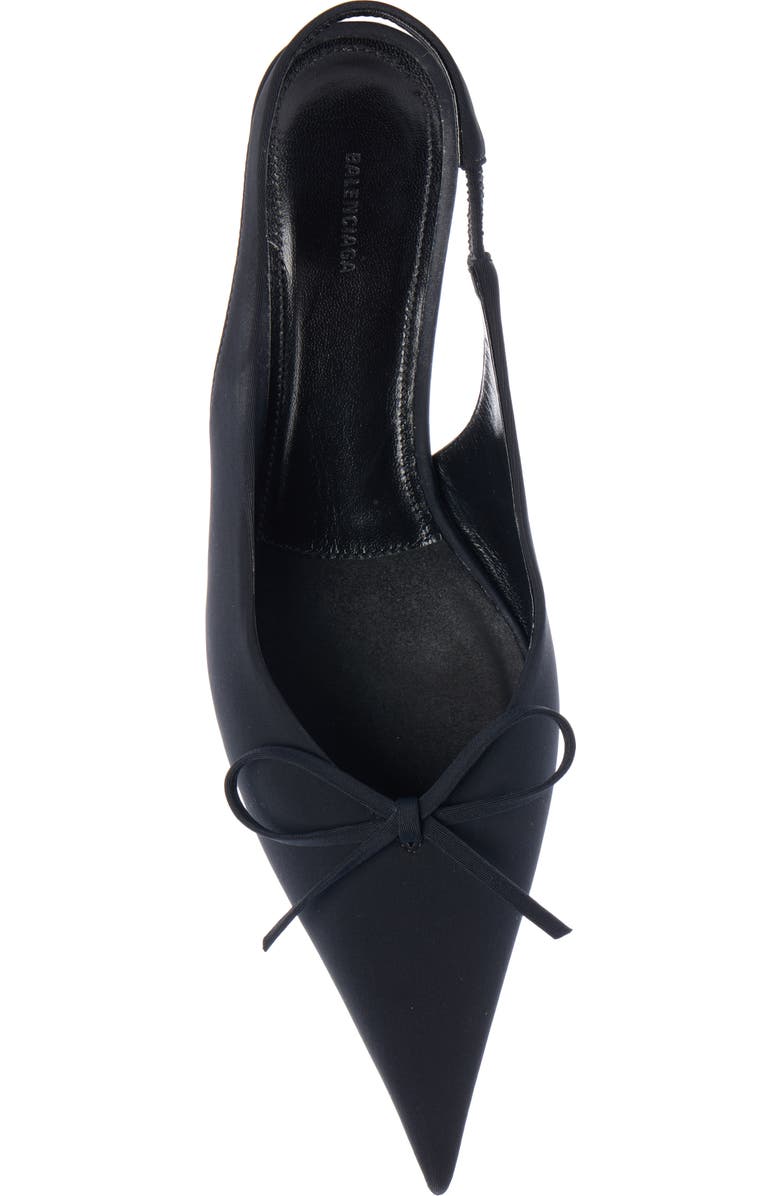 Balenciaga Knife Bow Kitten Heel Pointed Toe Slingback Pump, Alternate, color,