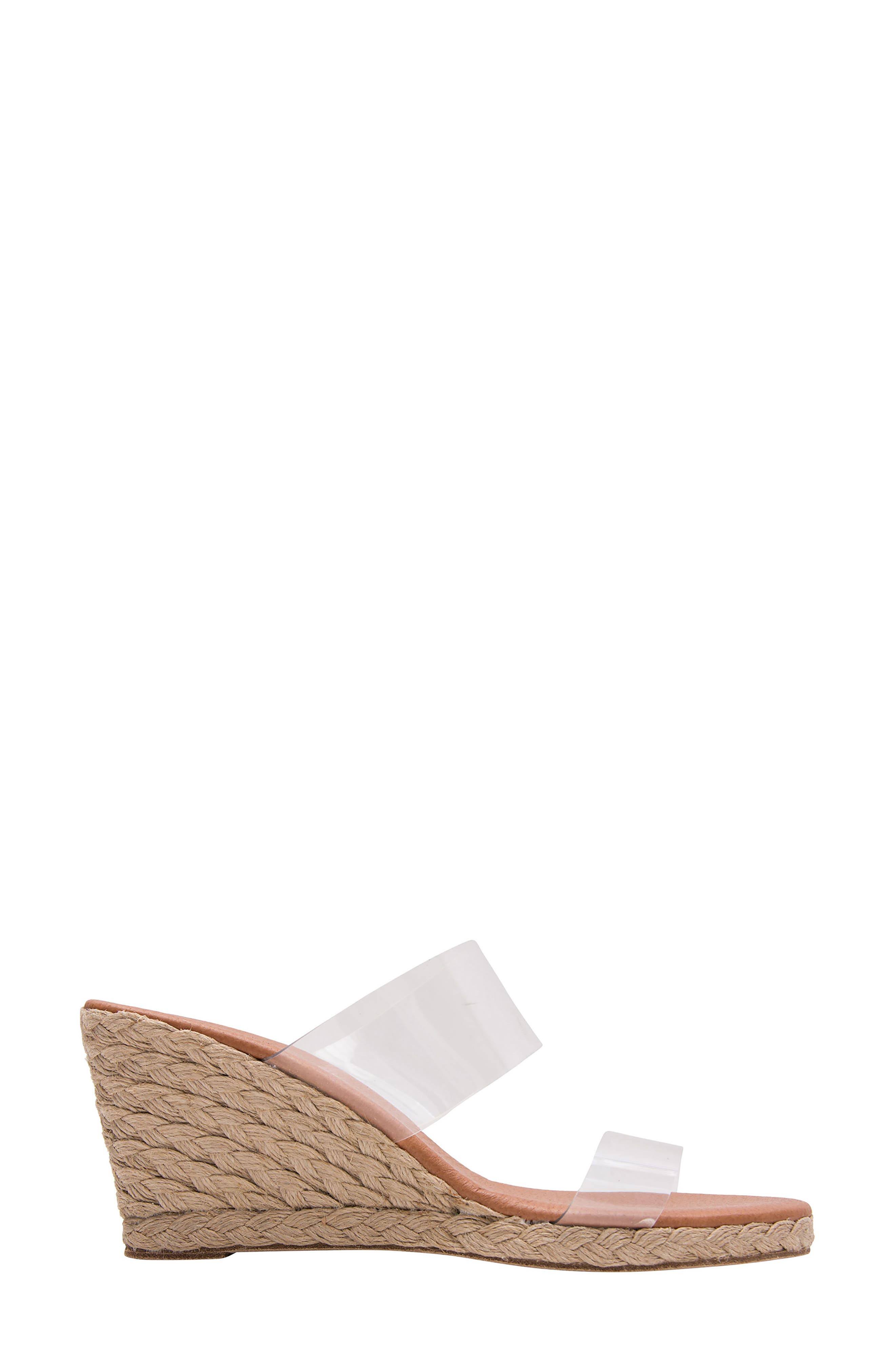 André Assous Anfisa Espadrille Wedge Sandal, Alternate, color, Clear