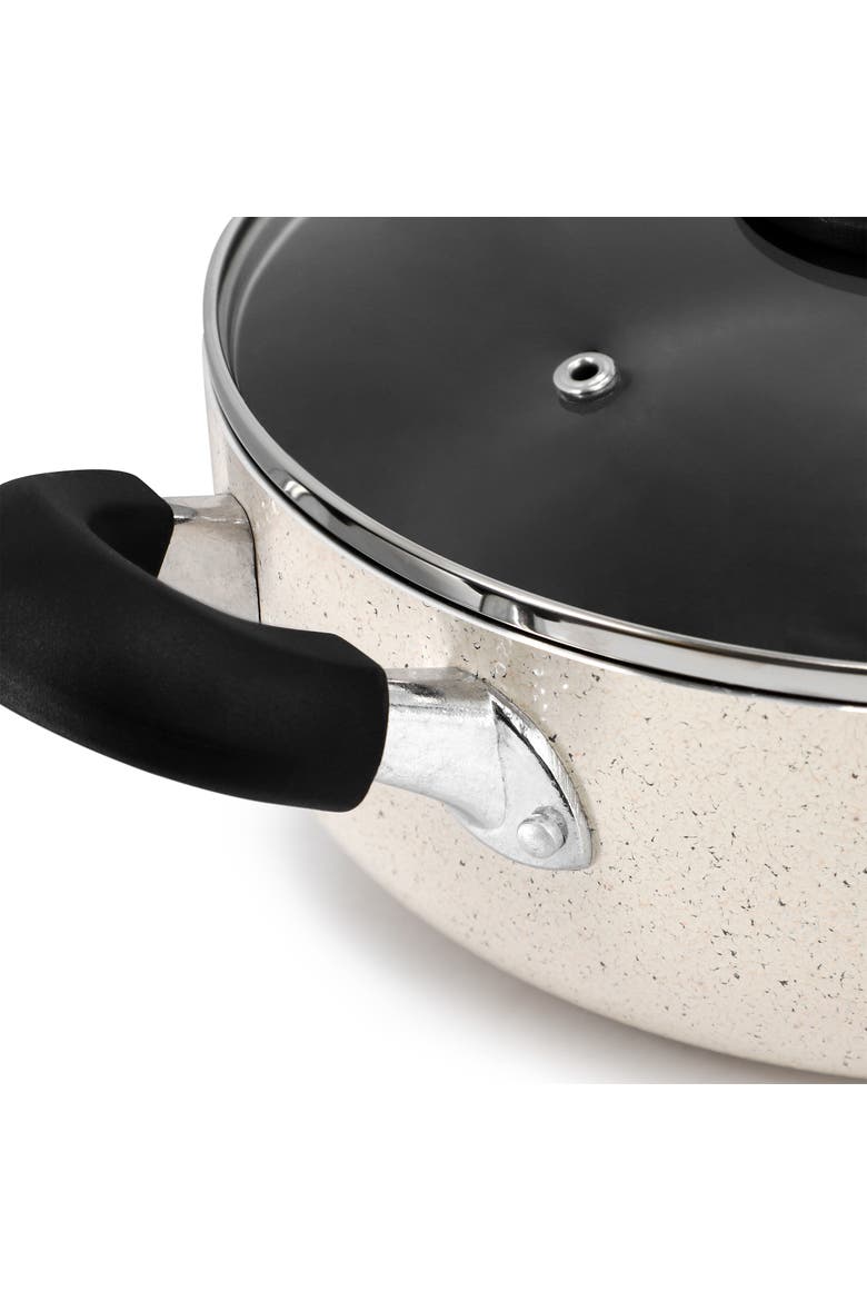 Clairborne 3.6 Quart Nonstick Aluminum Caldero with Lid, Alternate, color, Black