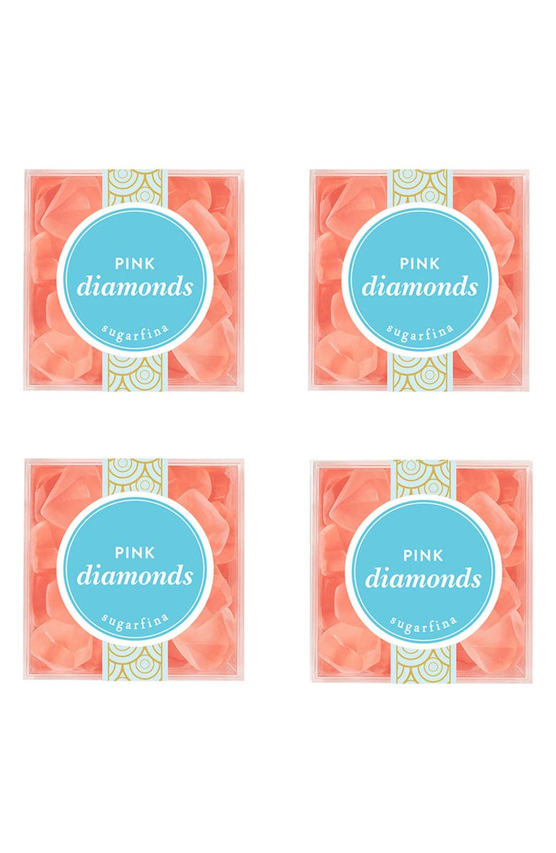 sugarfina Pink Diamonds Set of 4 Candy Cubes, Main, color,
