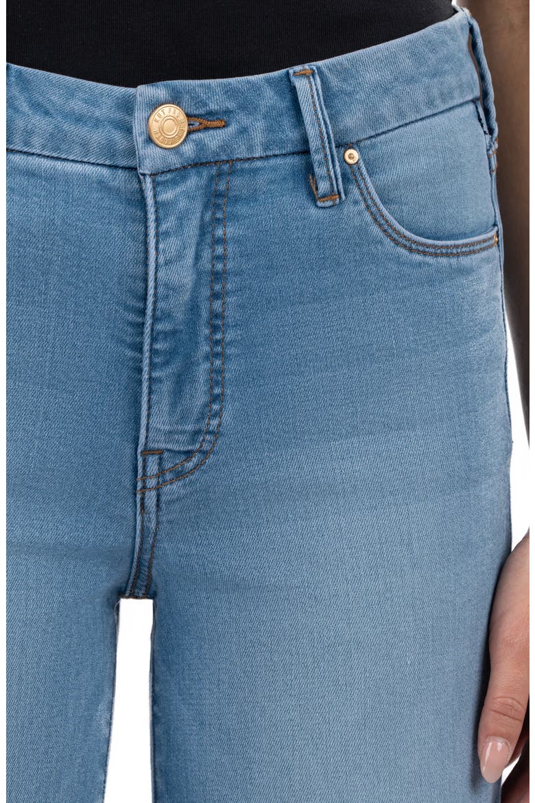 Meg Fab Ab High Waist Raw Hem Ankle Wide Leg Jeans, Alternate, color, DEFERENCE