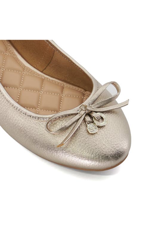 Dune London Hallow Flat In Gold