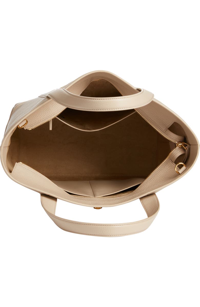 Veronica Beard Grand Goody Leather Tote, Alternate, color, Sand Dollar