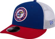 New Era Men's New Era Royal Kansas Jayhawks Throwback Circle Patch 9FIFTY Trucker Snapback Hat