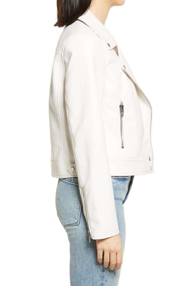 Good Vibes Faux Leather Moto Jacket, Alternate, color, PURE MOTIVATION