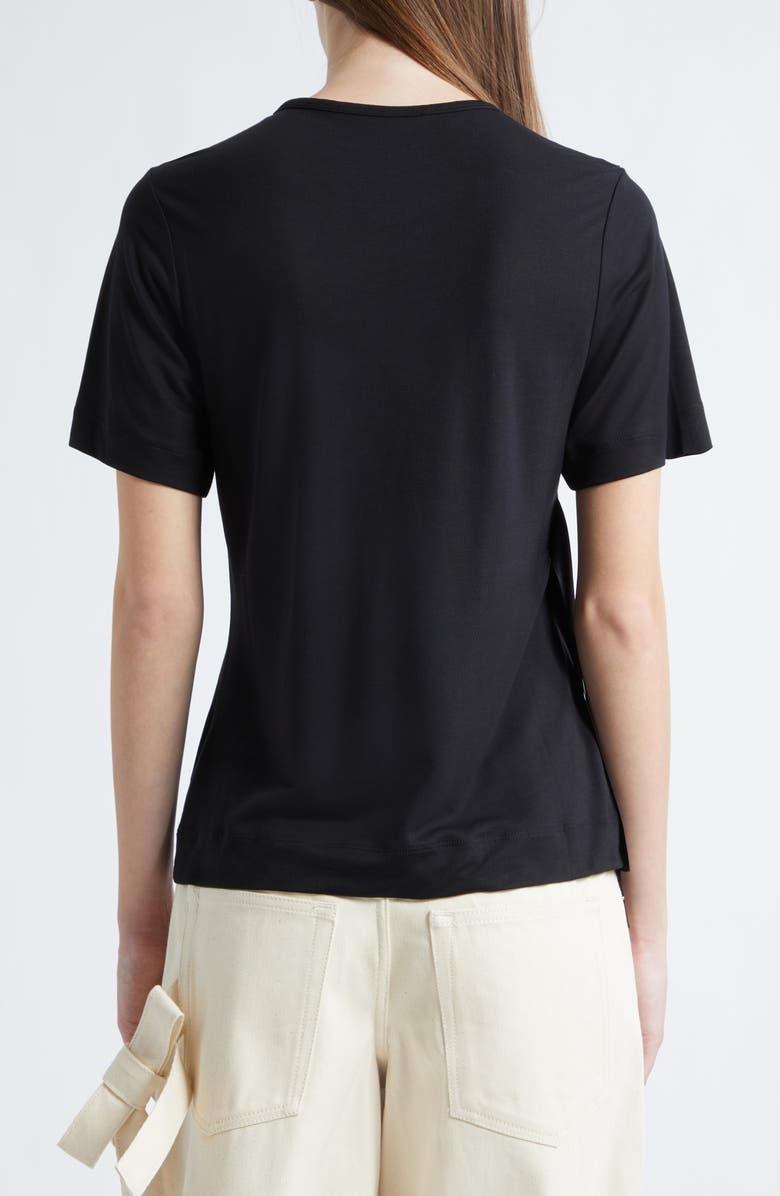 Simone Rocha Bow Sash Easy T-Shirt, Alternate, color, Black