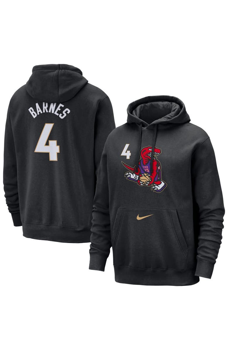 Nike Men's Nike Scottie Barnes Black Toronto Raptors 2024/25 City Edition Name & Number Pullover Hoodie, Main, color,