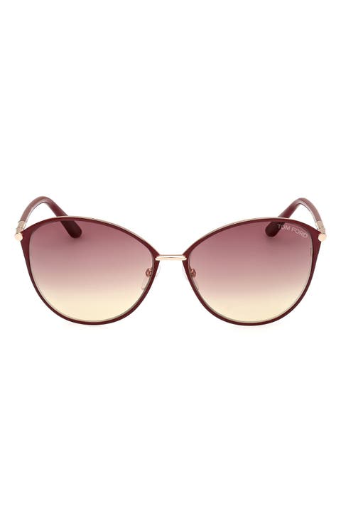 Penelope 59mm Gradient Cat Eye Sunglasses