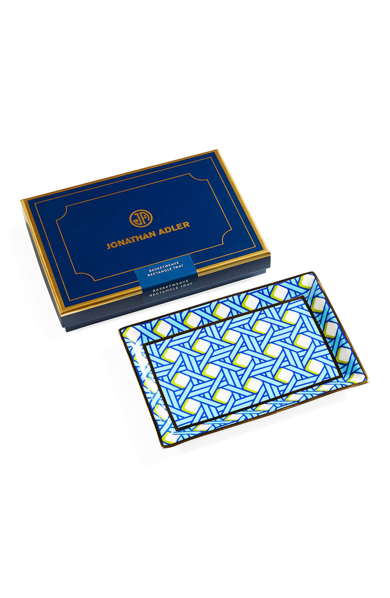Jonathan Adler Basketweave Rectangle Tray, Alternate, color, 