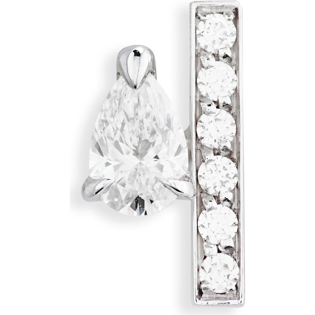 Repossi Serti Sur Vide Diamond Single Stud Earring In White