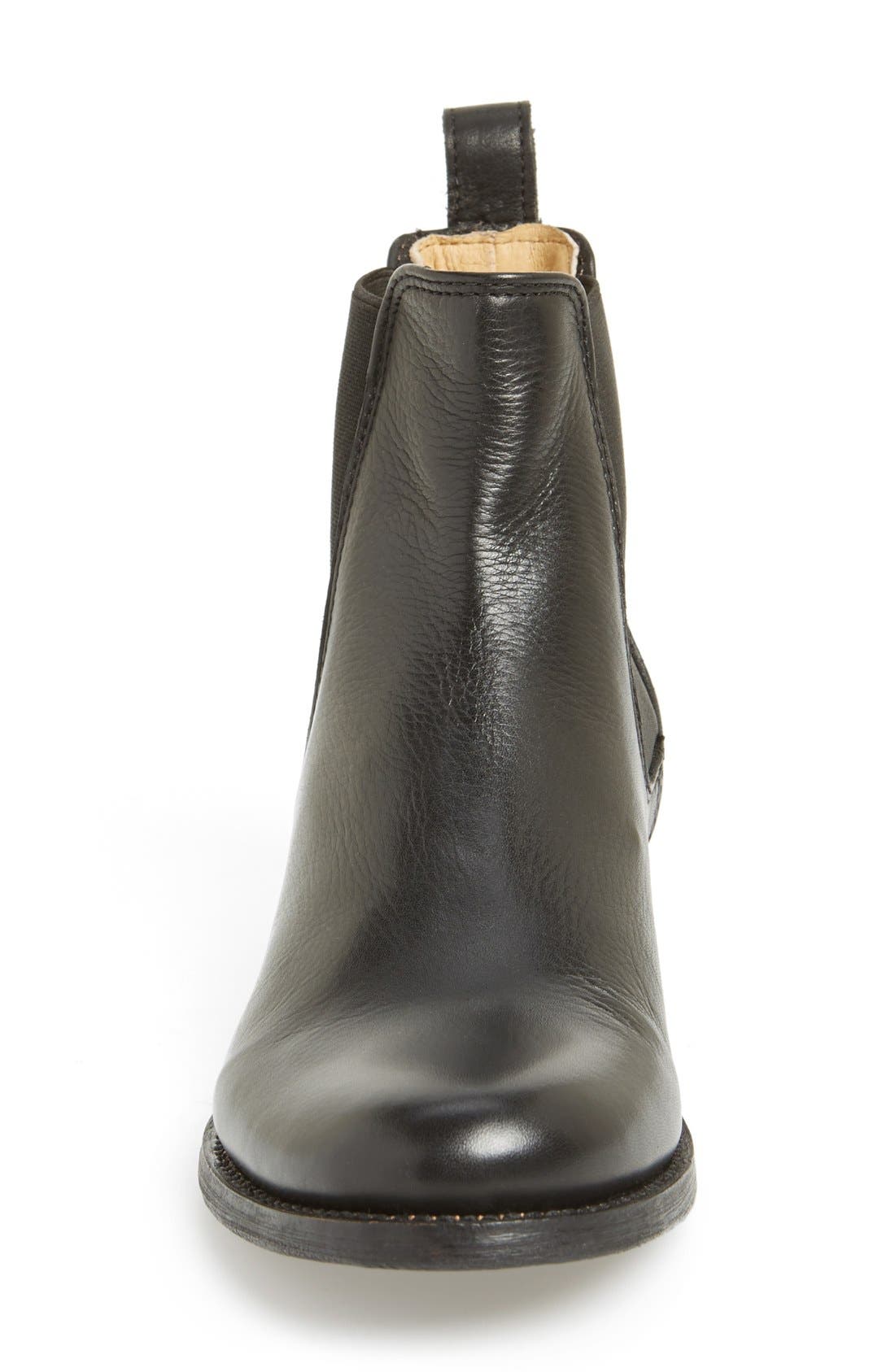 'Erin' Leather Chelsea Boot, Alternate, color, BLACK