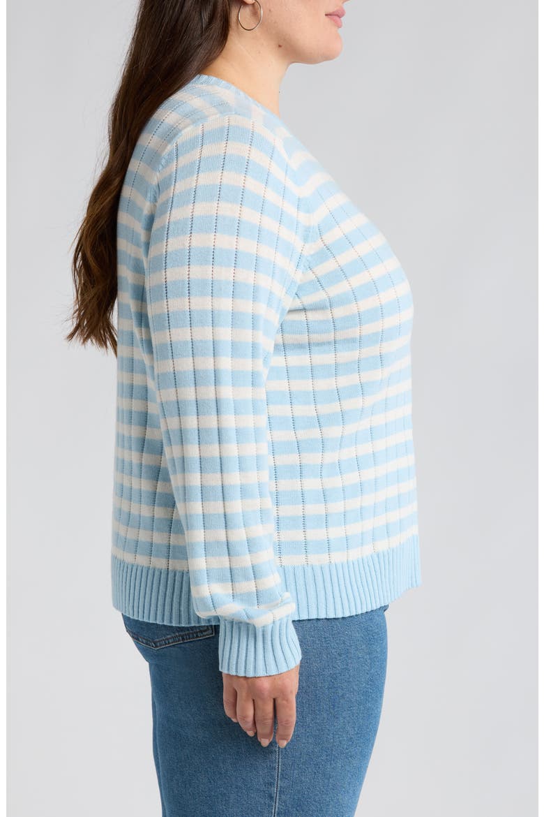 Stitch Play Stripe Sweater, Alternate, color, BLUE FALLS- IVORY PRISTINE STP