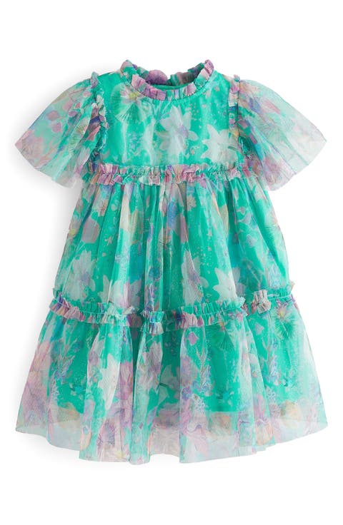 Kids' Tiered Mesh Dress