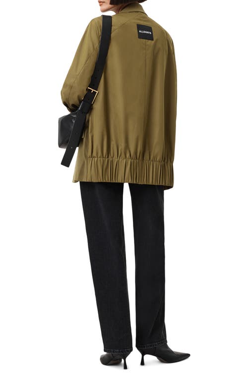 Allsaints Alassett Oversize Blazer In Green