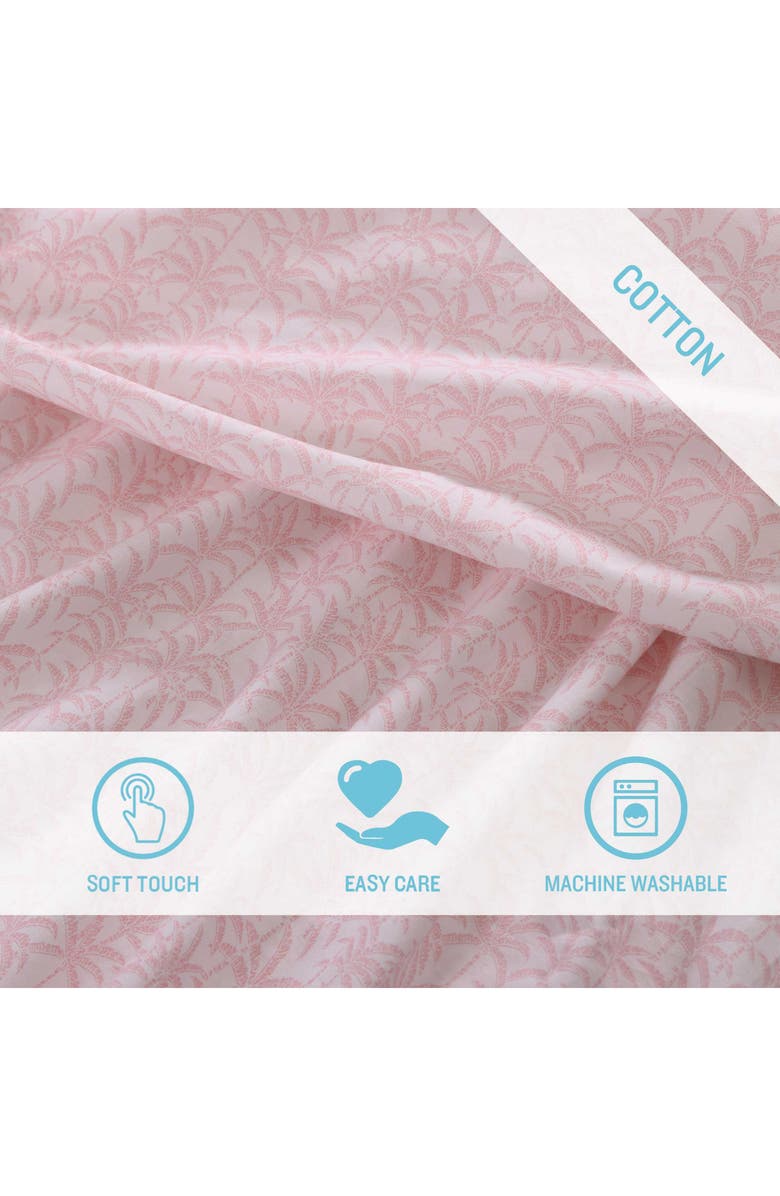 Tommy Bahama Lovely Palms Percale Cotton Sheet Set, Alternate, color, Pink