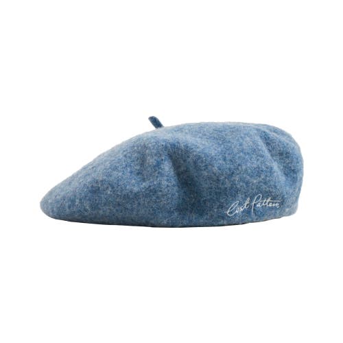 Lost Pattern Nyc "bon Chic" Wool Beret In Blue