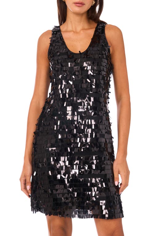 Vince Camuto Embellished Sleeveless Minidress In Black