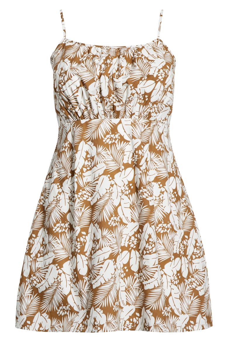 Ivonne Floral Mini Sundress, Alternate, color, BROWN