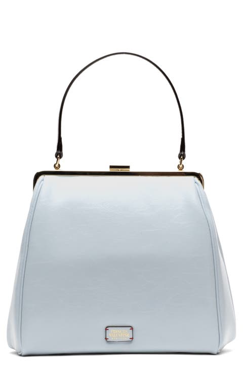 Katherine Crinkled Leather Frame Bag