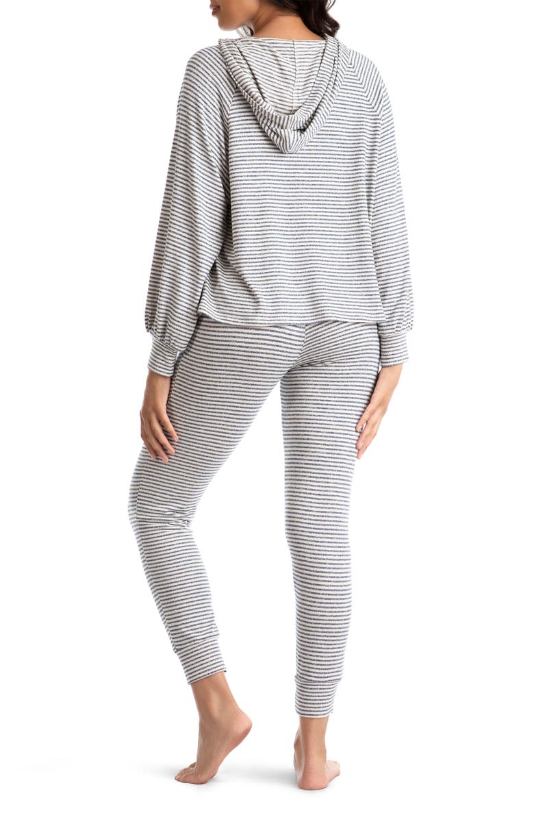 Midnight Bakery Juno Stripe Hooded Top & Joggers Lounge Set, Alternate, color, 