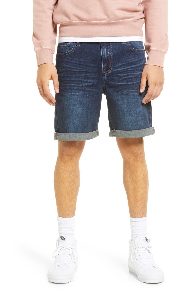 BP. Men's Slim Fit Stretch Denim Shorts, Main, color, 