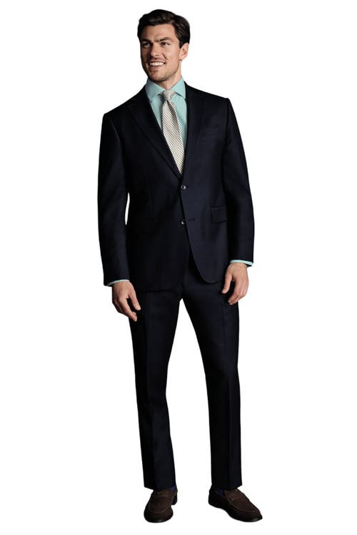CHARLES TYRWHITT CHARLES TYRWHITT SLIM FIT TWILL NATURAL STRETCH SUIT JACKET 