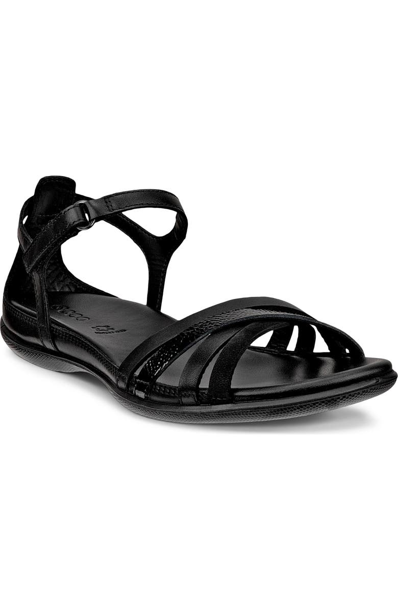 ECCO Flash Ankle Strap Sandal, Main, color, Black/ Black/ Black